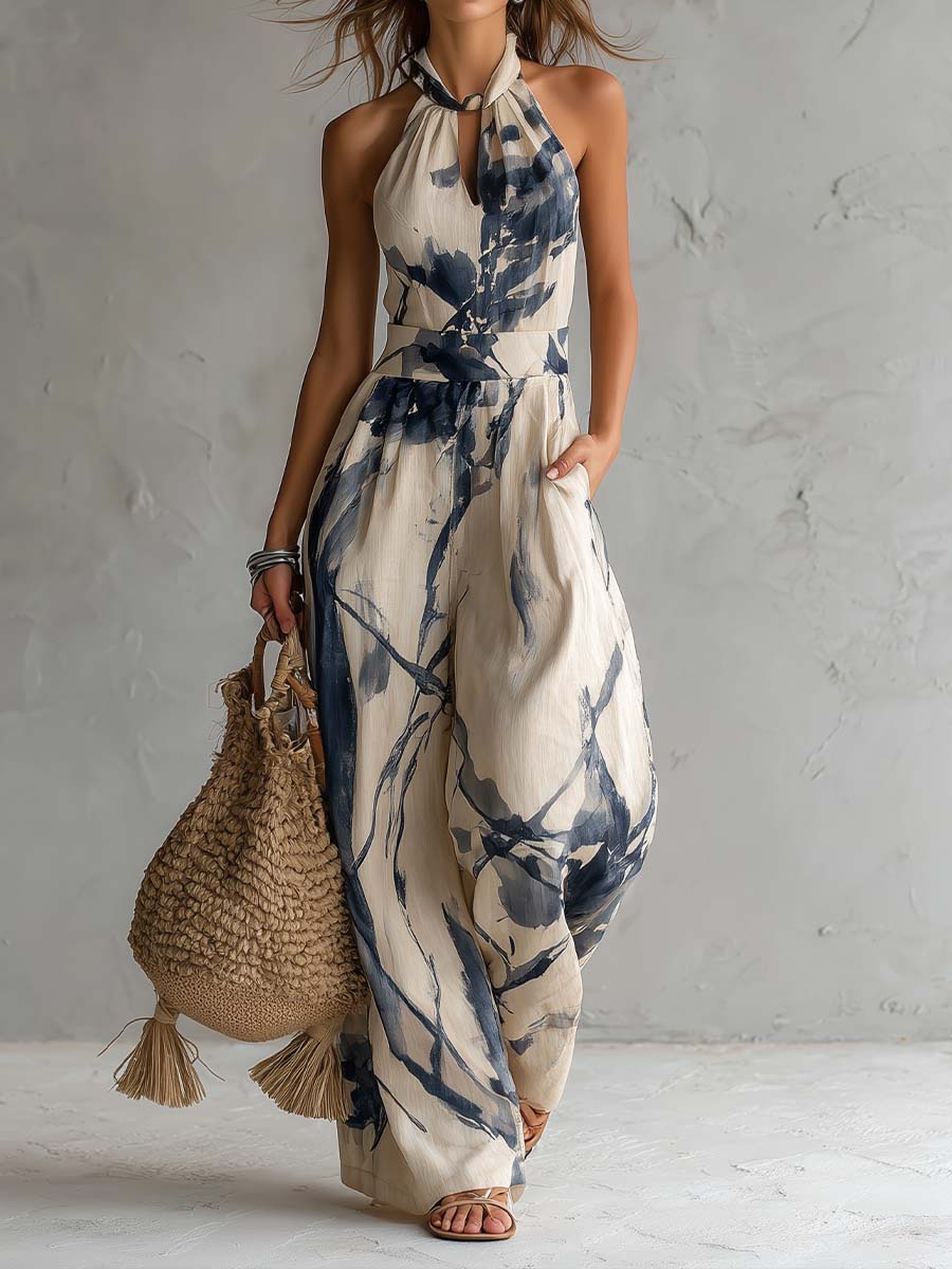 Mono Cuello Halter Estampado