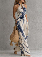 Mono Cuello Halter Estampado