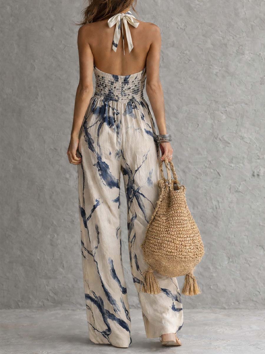 Mono Cuello Halter Estampado