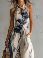 Mono Cuello Halter Estampado