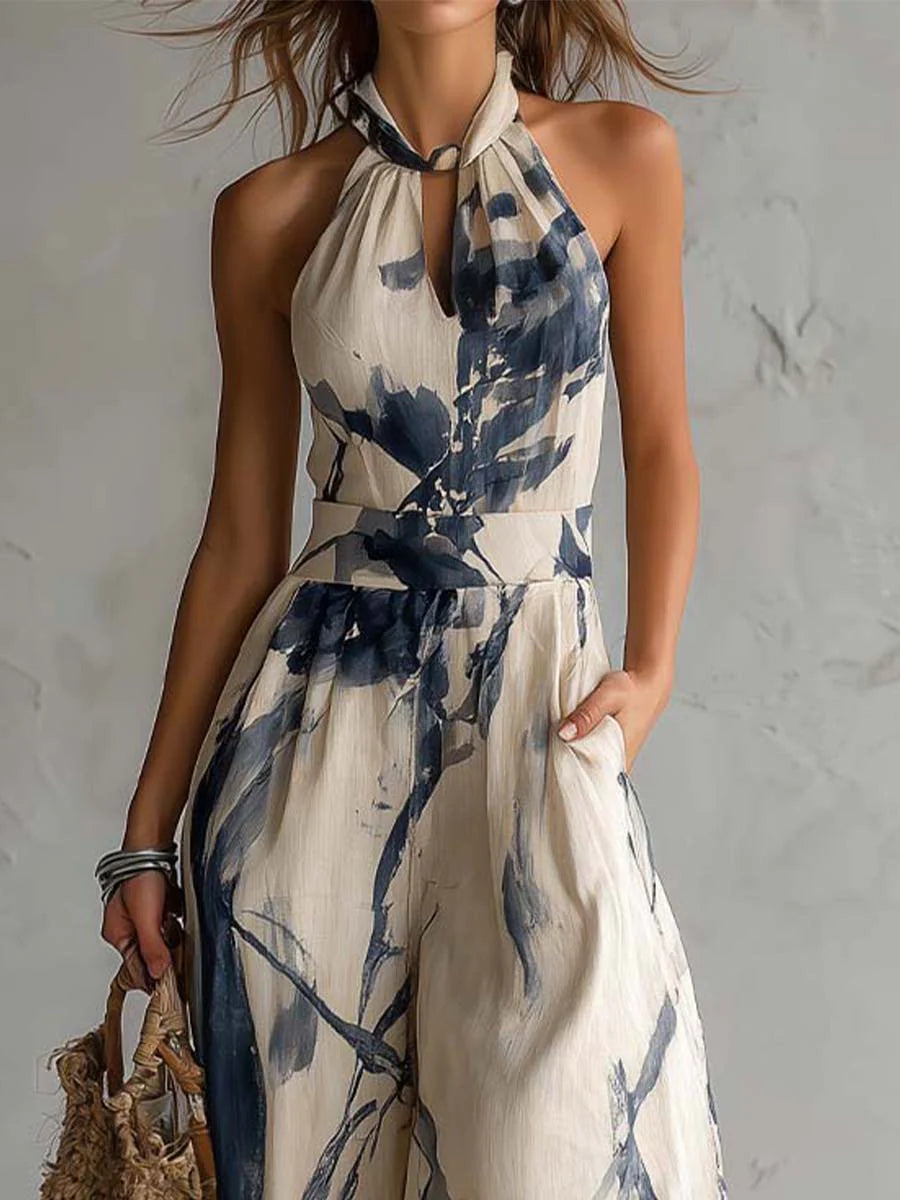 Mono Cuello Halter Estampado