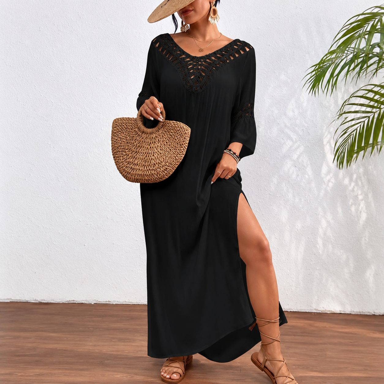 Vestido Playa Crochet Bohemio