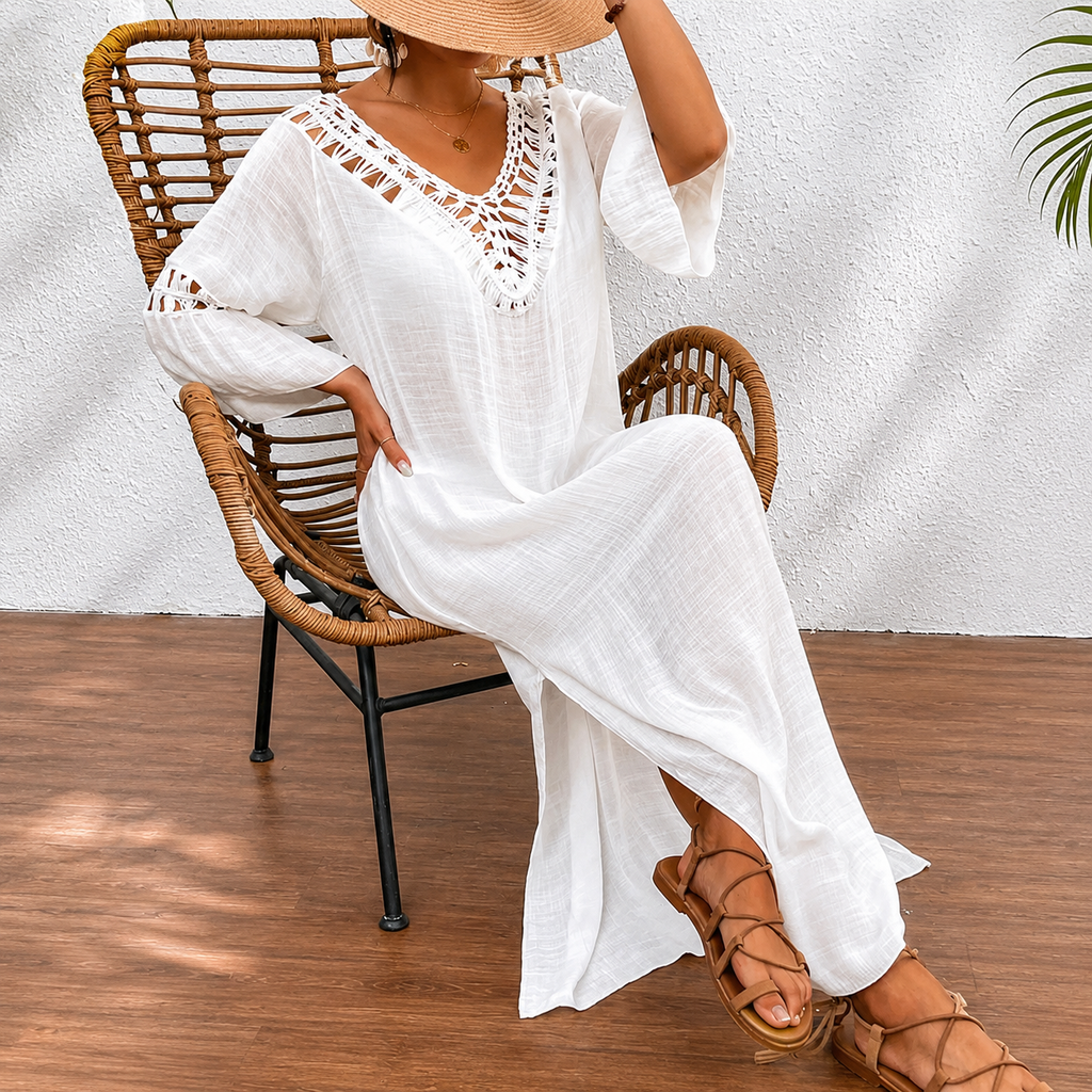 Vestido Playa Crochet Bohemio