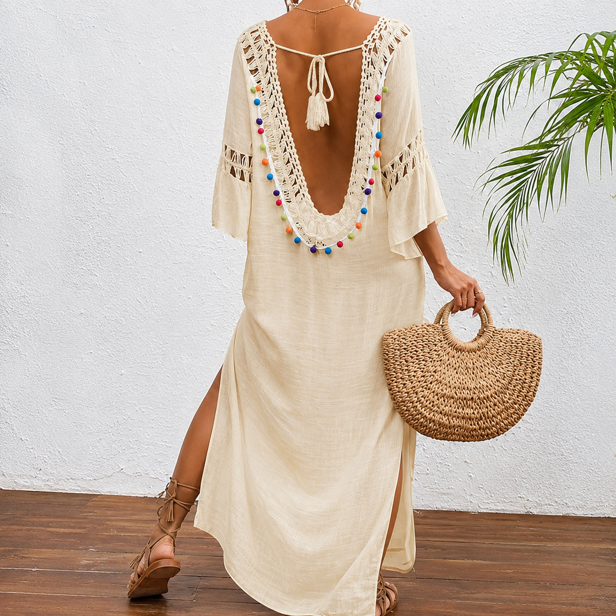 Vestido Playa Crochet Bohemio