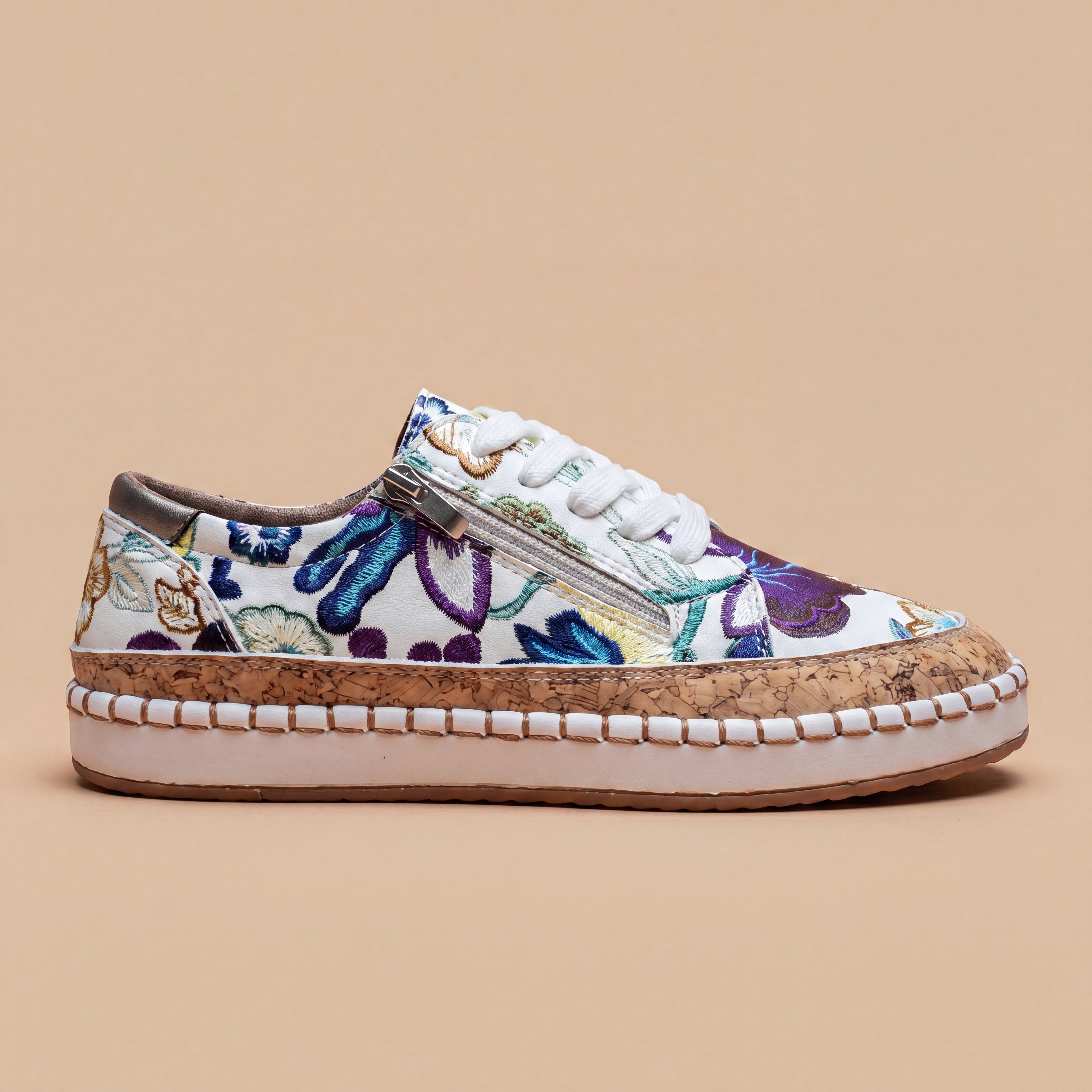 Zapatillas con Diseño Vintage Floral