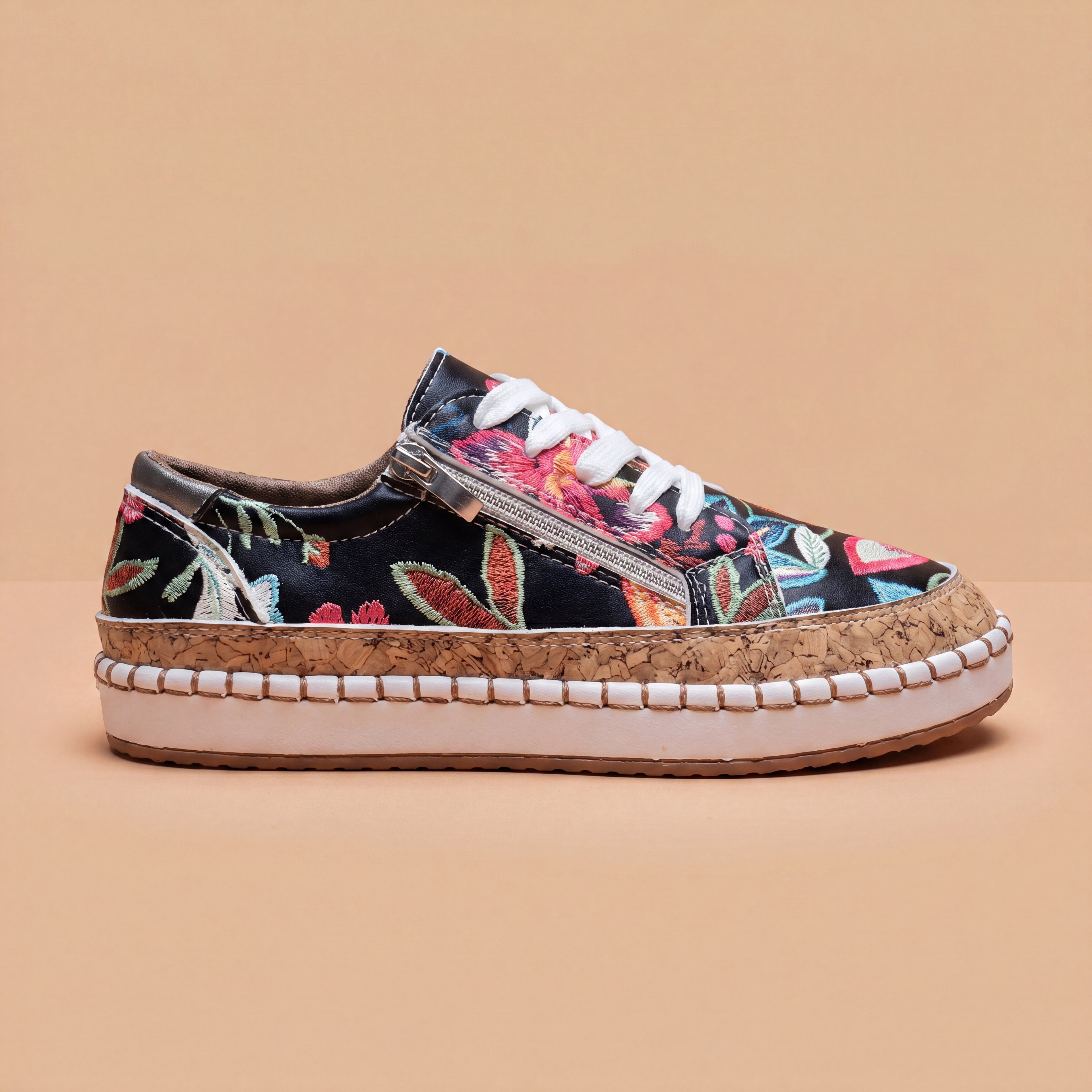 Zapatillas con Diseño Vintage Floral