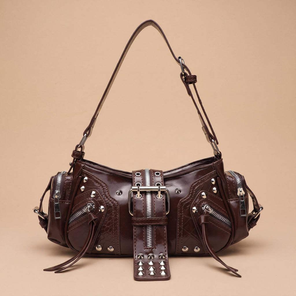 Bolso Crossbody Motero con Remaches