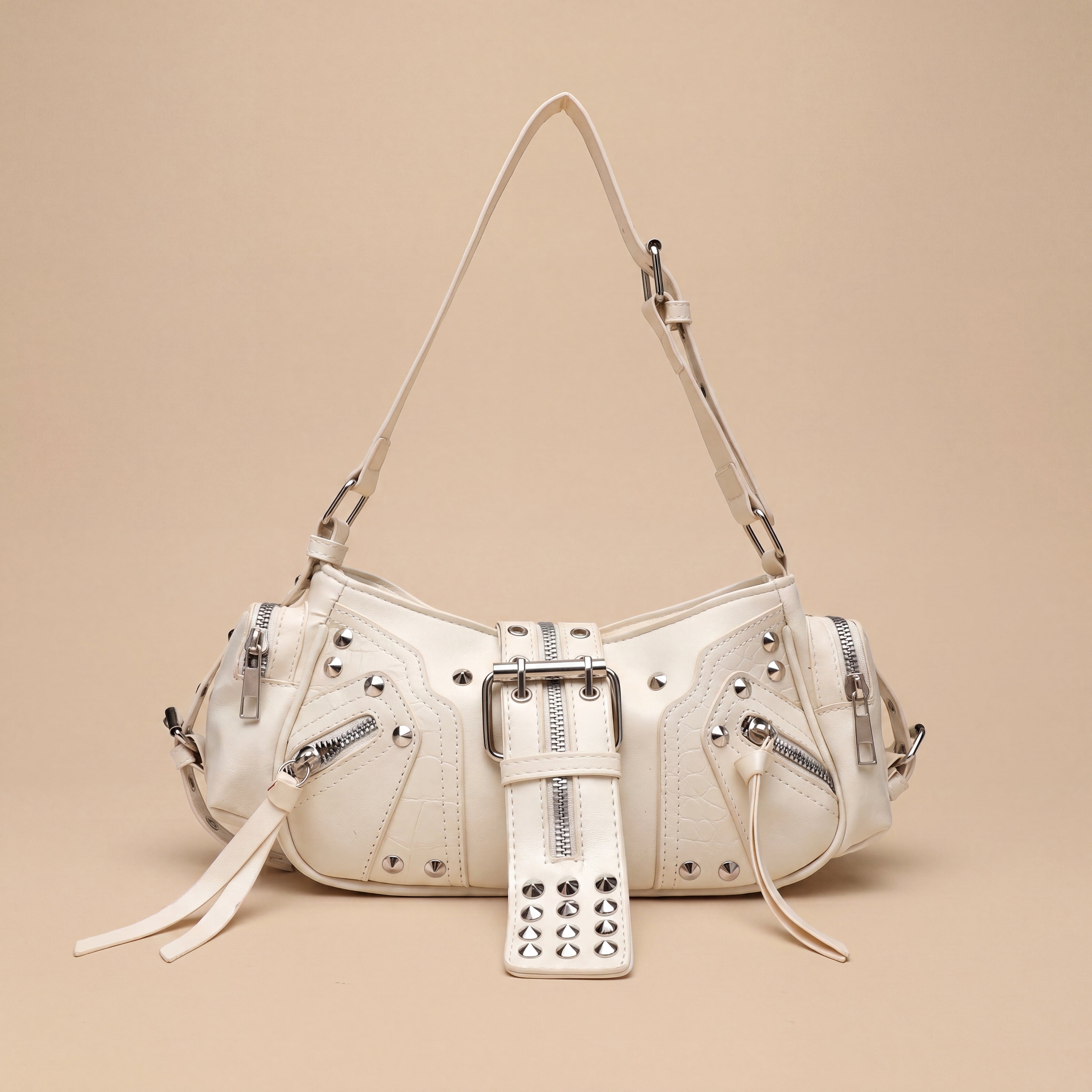 Bolso Crossbody Motero con Remaches