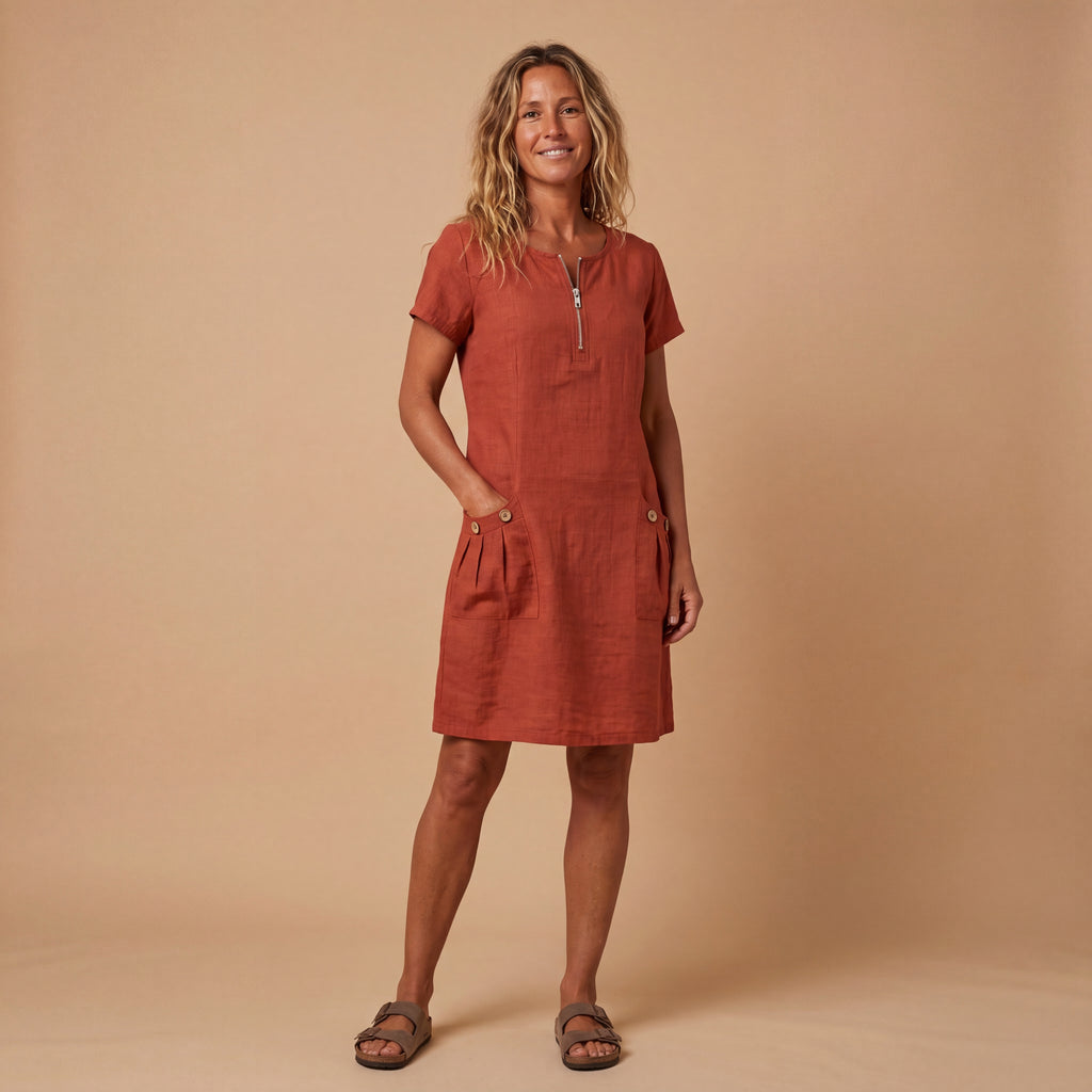 Maria | Vestido Algodón con Cremallera