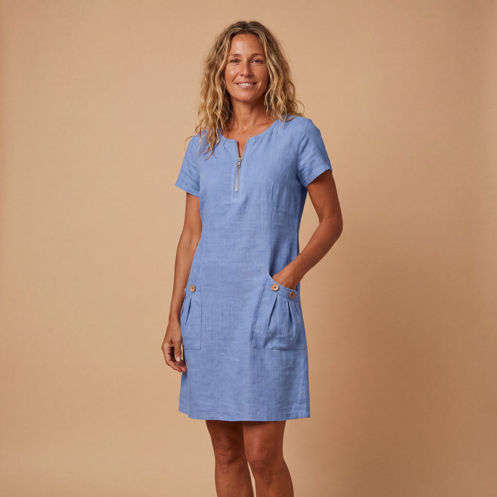 Maria | Vestido Algodón con Cremallera