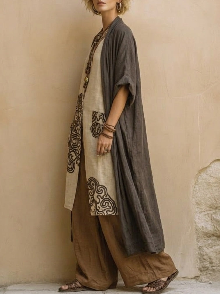 Conjunto Tres Piezas Estilo Bohemio Tribal