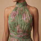 Livia | Vestido Maxi Halter Floral