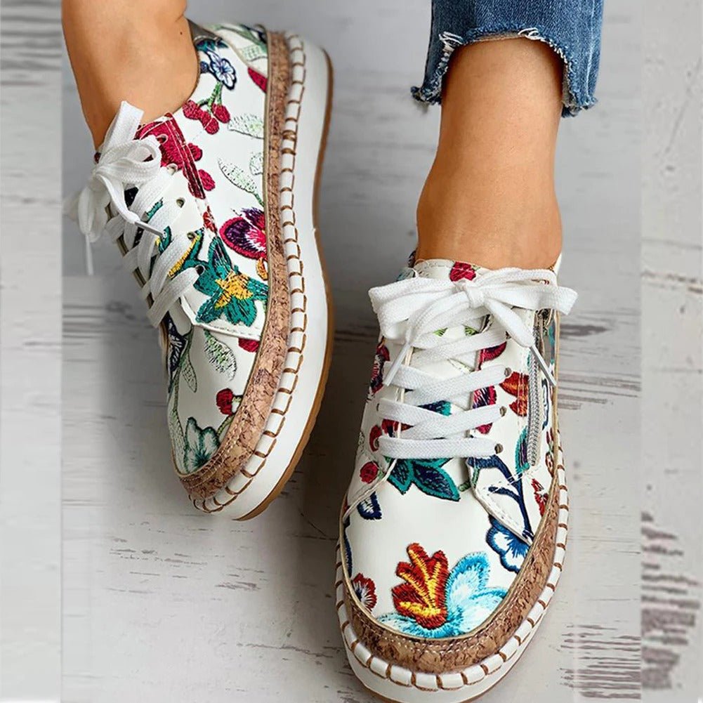 Zapatillas con Diseño Vintage Floral