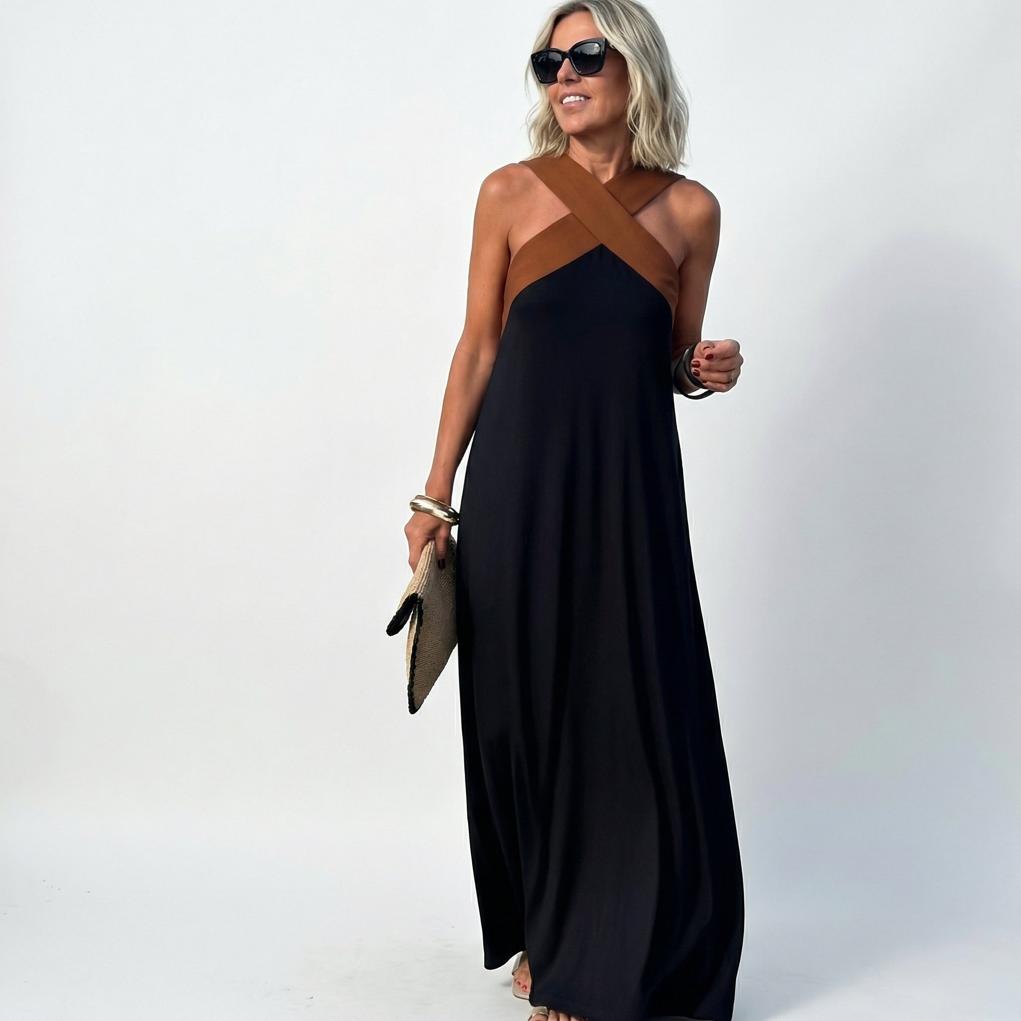 Vestido Elegante Espalda Descubierta