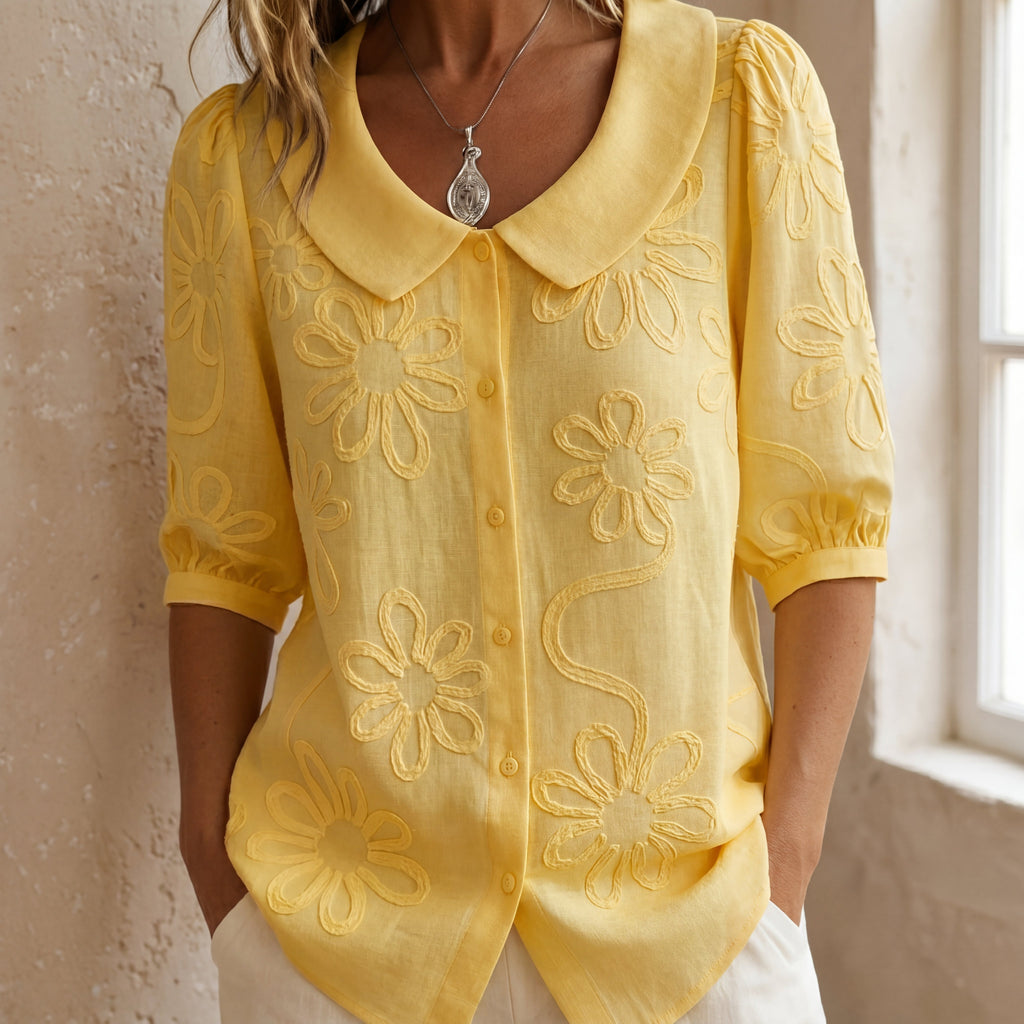 Blusa Bordada Floral