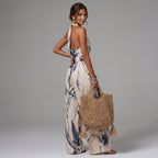 Mono Cuello Halter Estampado