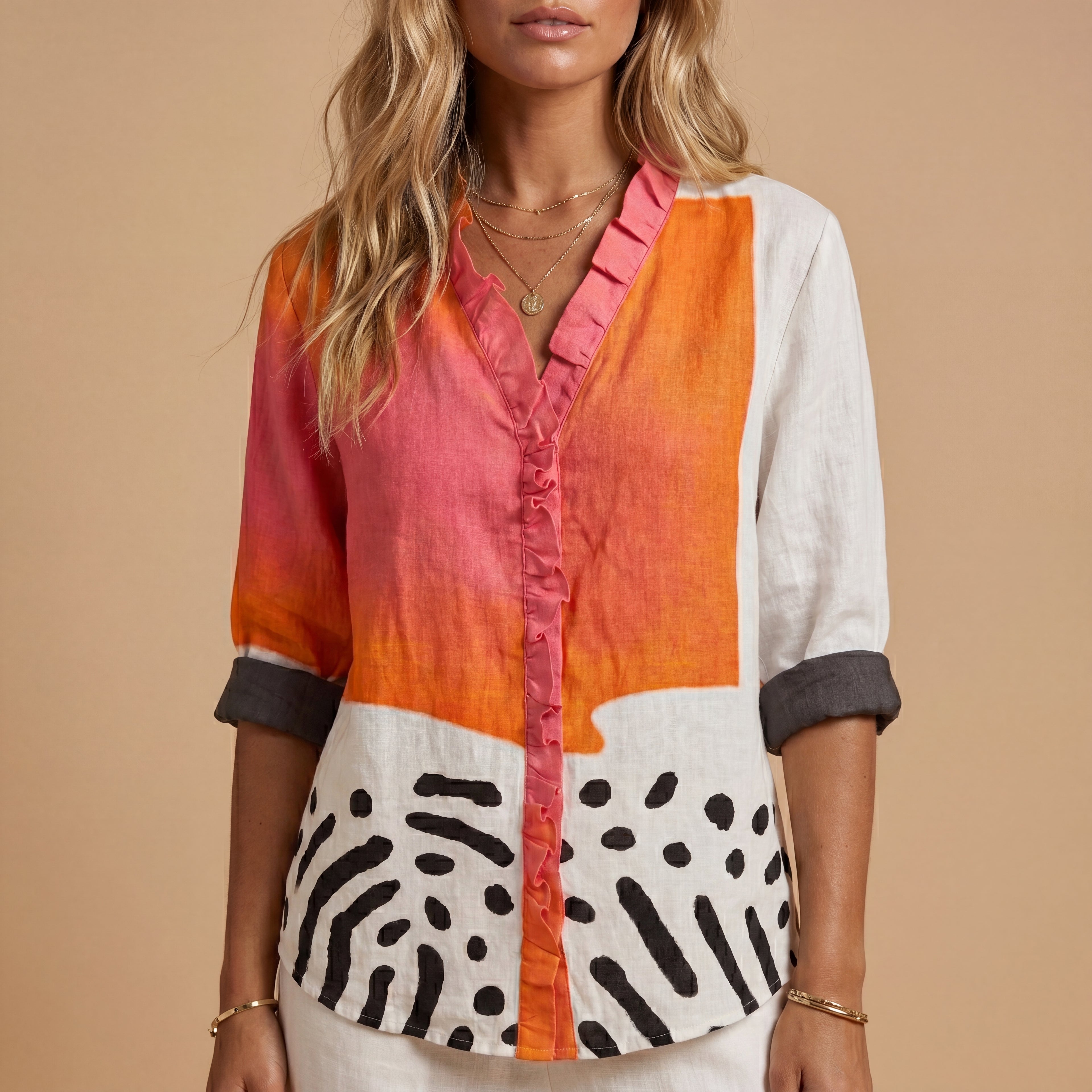 Melinda | Blusa de Lino Elegante