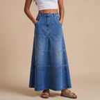 Mary | Falda Denim Longitud Media