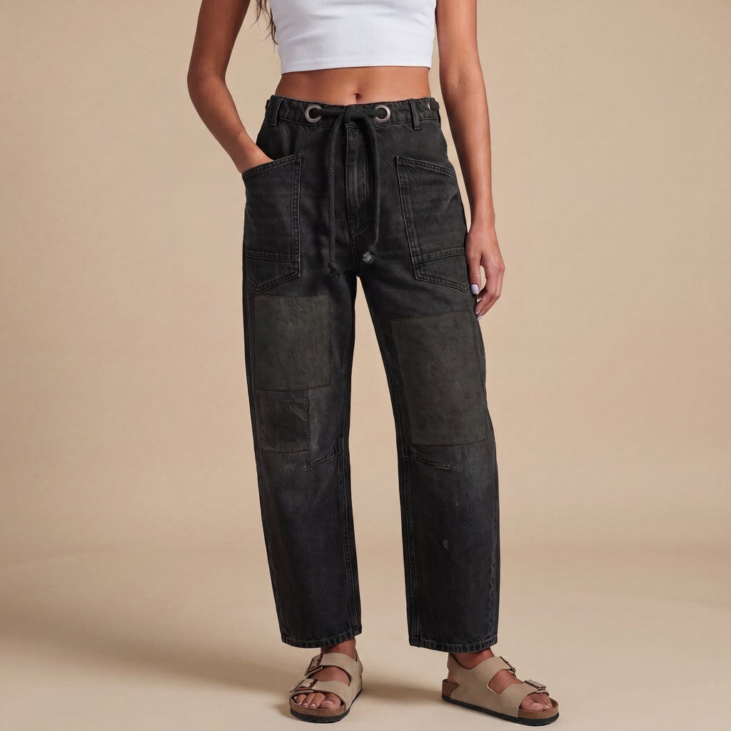 Margaret | Jeans Patchwork con Cuerda