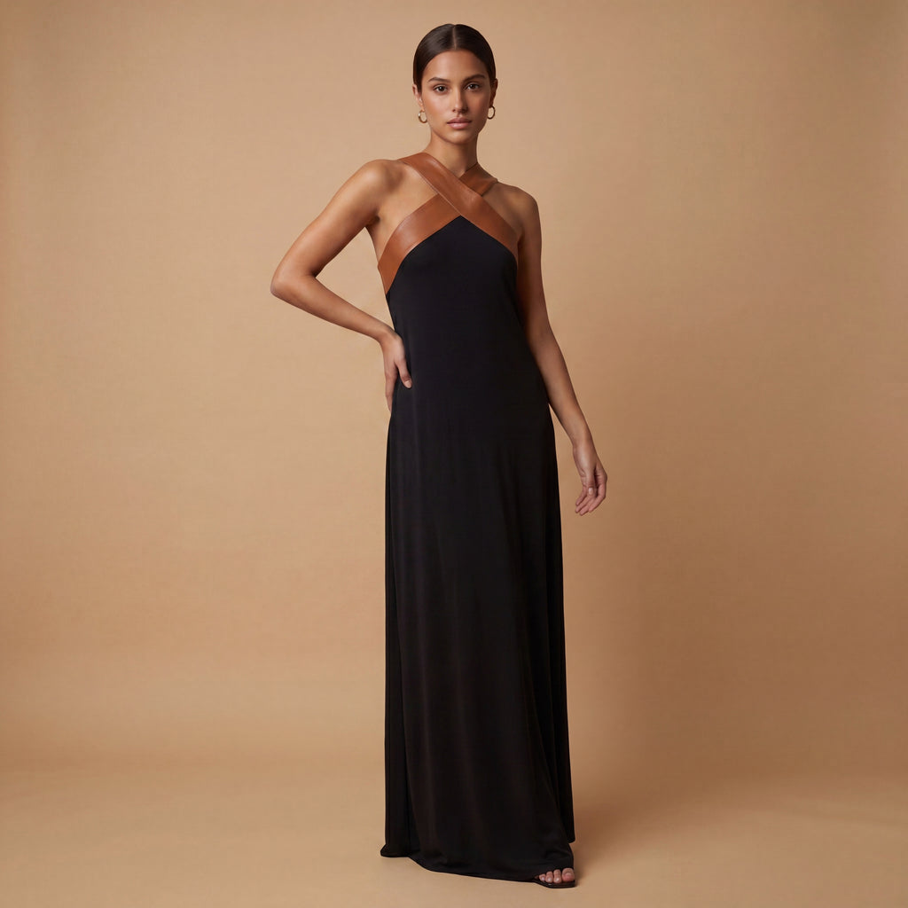 Vestido Elegante Espalda Descubierta