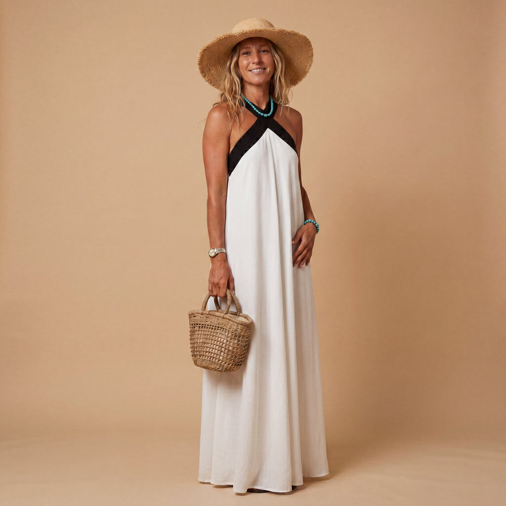 Vestido Elegante Espalda Descubierta