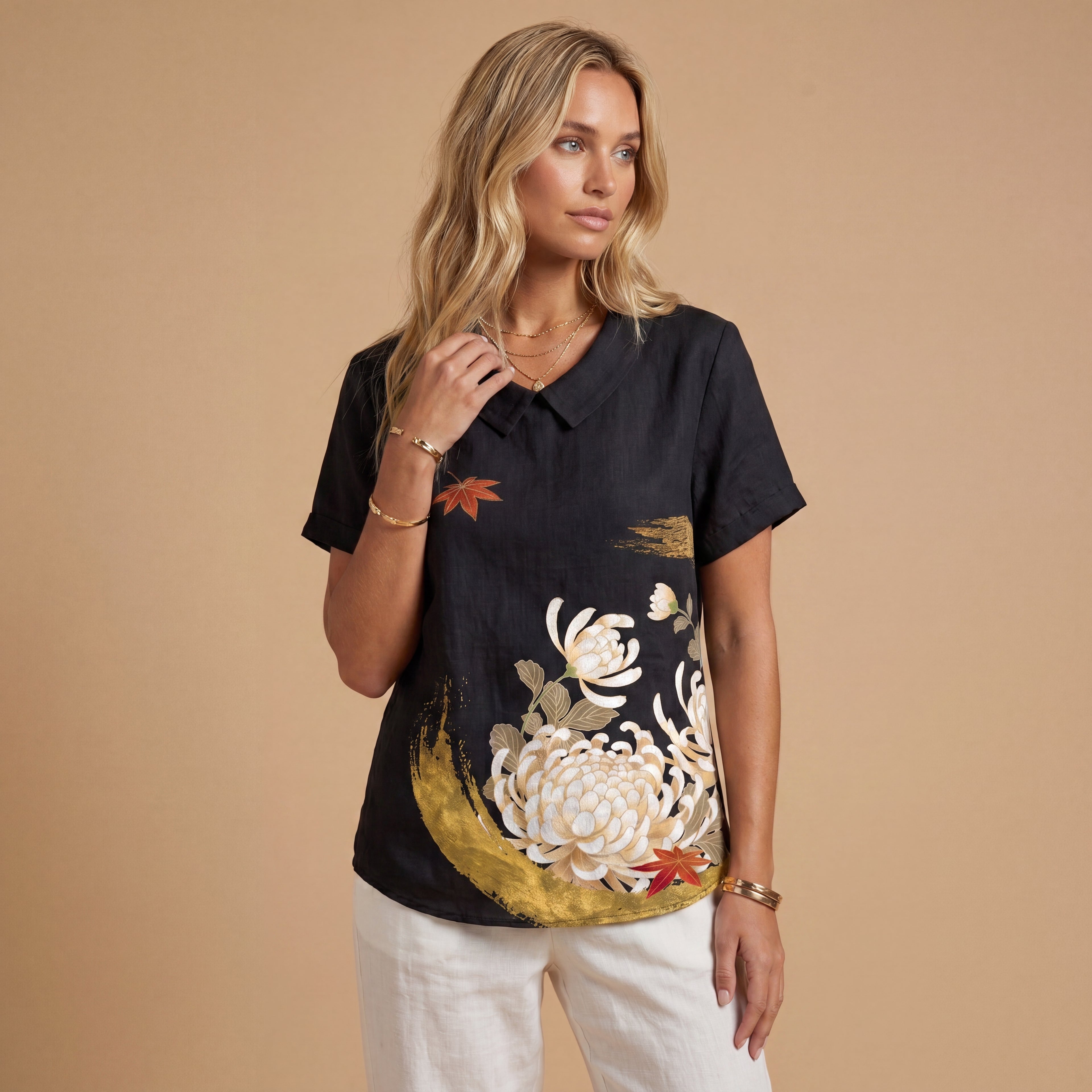 Top de Flores Elegante